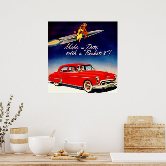 1950er Jahre Treffen Sie mit Rocket 88 Poster (Küche)