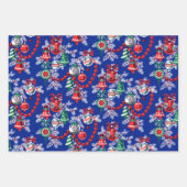 1950er Jahre Weihnachten Geschenkpapier Set (Vorderseite)