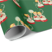 1950er Jahre Weihnachtsgeschenk Wrap - Chor Childr Geschenkpapier (Rolleneckpunkt)