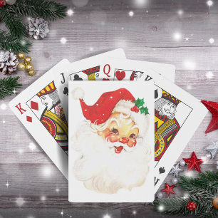 1950er Retro-Weihnachtsmann Weihnachten Spielkarten