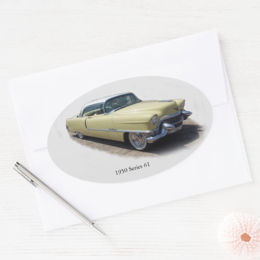 1950er-Serie 61 Ovaler Aufkleber (Umschlag)