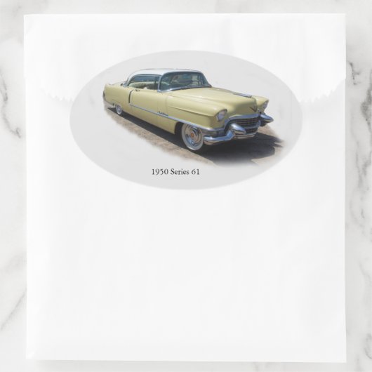 1950er-Serie 61 Ovaler Aufkleber (Tasche)