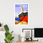 1950er Sommer in Italien - Italienische Küste Vint Poster (Heimbüro)