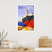 1950er Sommer in Italien - Italienische Küste Vint Poster (Küche)
