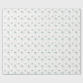 1950er Teal Orange Atomic Age Starburst Mitte des Geschenkpapier (Flach)