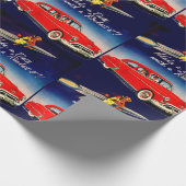 1950er: Treffen Sie ein Datum mit Rakete 8 Geschenkpapier (Ecke)