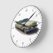 1950S61 Classic Car Clock Runde Wanduhr (Winkel)