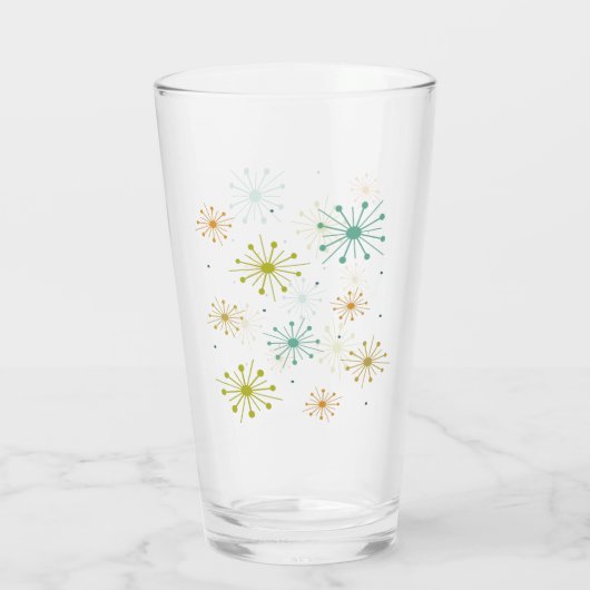 1950s Atomic Fireworks Starbursts Mid Century Glas (Rückseite)