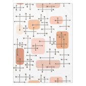 1950s Eames Era Art Crosshairs Orange Tischdecke (Vorderseite)