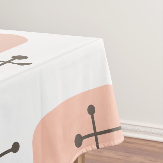 1950s Eames Era Art Crosshairs Orange Tischdecke (Beispiel)