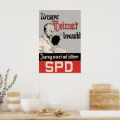 1950s German Labour Party Election Poster SPD (Küche)