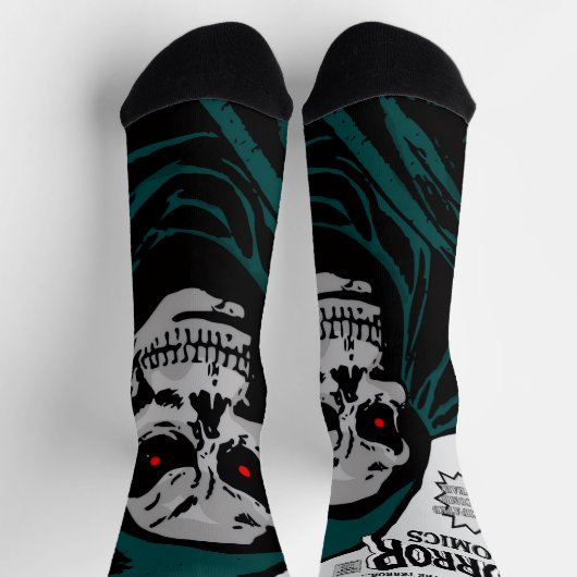 1950's 'HORROR Comics' Socks Socken (Oben)
