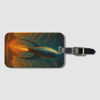 1950s inspired rocket ship  gepäckanhänger