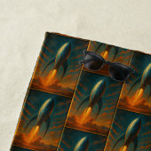 1950s inspired rocket ship  strandtuch (Beispiel)