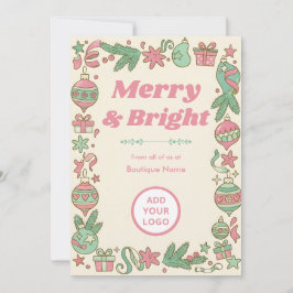 1950s Pastel Christmas | Boutique Bulk Greetings Feiertagskarte