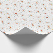 1950s Red Blue Atomic Age Starburst Mid Century Geschenkpapier