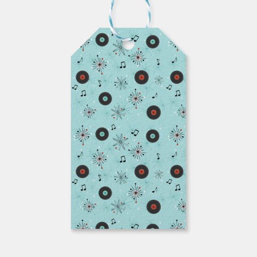 1950s Retro Music Records Geschenkanhänger (Rückseite)