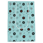 1950s Retro Music Records Mittlere Geschenktüte (Rückseite)