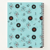 1950's Retro Rock 'n' Roll Music Notizblock (Rückseite)