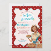 1950s The Perfect Housewife Retro Bridal Shower Einladung (Vorderseite)