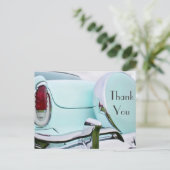 1950's Vintage Car Retro Thank You Postkarte (Stehend Vorderseite)