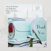1950's Vintage Car Retro Thank You Postkarte (Vorne/Hinten)