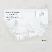 1950's Vintage Car Retro Thank You Postkarte (Rückseite)