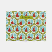 1950's Vintage Christmas Fleecedecke (Vorderseite (Horizontal))