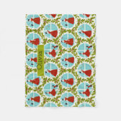 1950's Vintage Christmas Fleecedecke (Vorderseite)