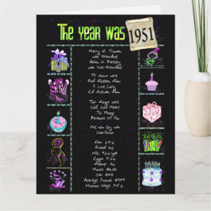 1951 Birthday Karte