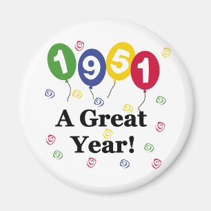 1951 ein großes Jahr-Geburtstag Magnet