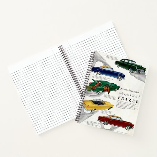 1951 Frazer-Automobilanzeige Notizblock (Innenseite)