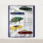 1951 Frazer-Automobilwerbung Wandteppich (Vorderseite)
