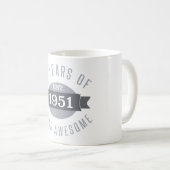 1951 Funny 70. Geburtstag Phantastisch Kaffeetasse (VorderseiteRechts)