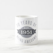 1951 Funny 70. Geburtstag Phantastisch Kaffeetasse (Mittel)