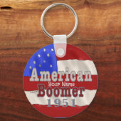 1951 Geburtstag Baby-Boomer-Schlüsselanhänger Schlüsselanhänger (Vorderseite)