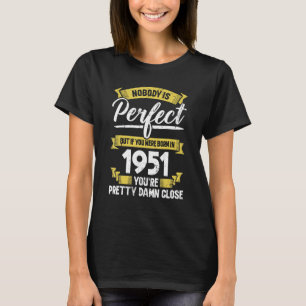1951 Geburtstag Vintages gestörtes Design T-Shirt
