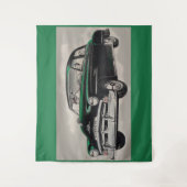 1951 grüner Plymouth Cranbrook Autodruck Wandteppich (Vorderseite)