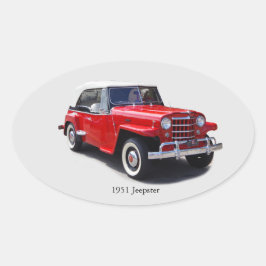1951 Jeepster Oval Sticker