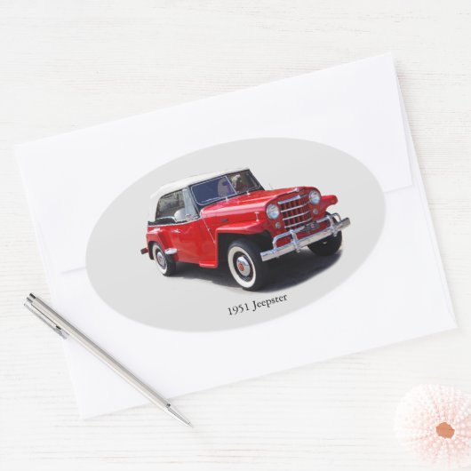 1951 Jeepster Oval Sticker (Umschlag)