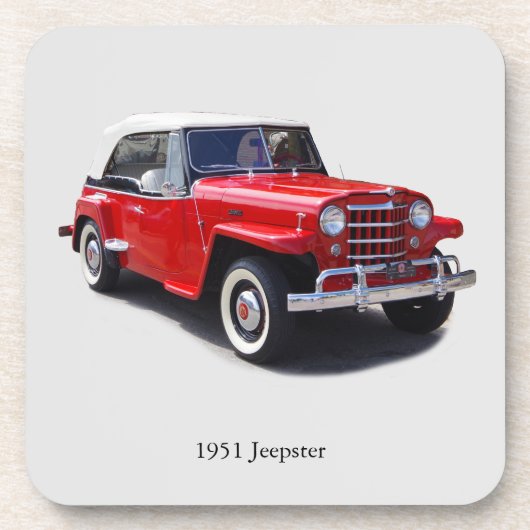 1951 Jeepster-Set mit 6 Untersetzer (Vorderseite)