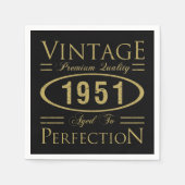 1951 Premiumqualität 70. Geburtstag Serviette (Vorderseite)