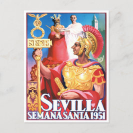 1951 Sevilla Spanien Vintage Reise Postkarte