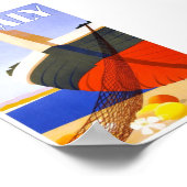 1951 Sommer in Italien Italienisches Vintage Trave Poster (Ecke)