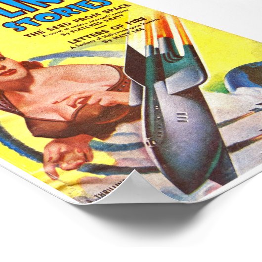 1951 STARTLING STORIES SCI FI PULP MAG POSTER (Ecke)