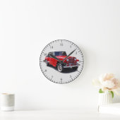 1951 Uhr hochauflösender roter Jeepster (Zuhause)