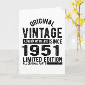 1951 Vintager Geburtstag Karte (Gelbe Blume)