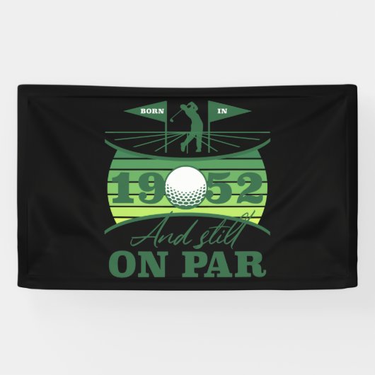 1952 70. Geburtstag Golf Lover Banner (Horizontal)