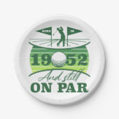 1952 70. Geburtstag Golf Lover Pappteller (Vorderseite)