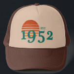 1952 70th Birthday Vintage Sunset Truckerkappe<br><div class="desc">1952 70th Birthday Vintage Sunset</div>